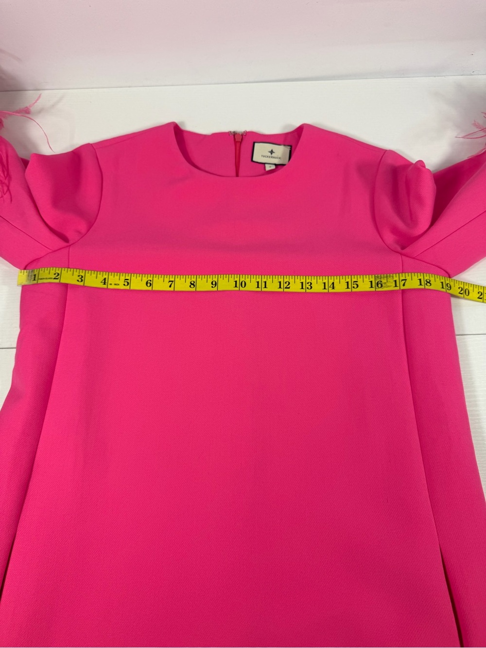 Tuckernuck Hot Pink Feather Jamie Dress Cocktail Party Small - Picture 7 of 10